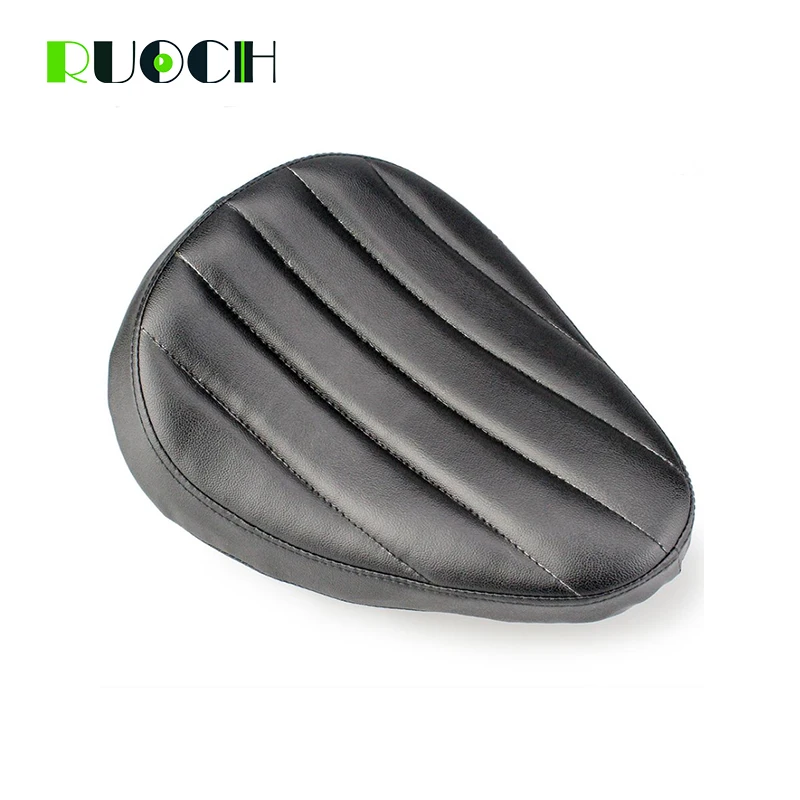 

Motorcycle Black Leather Solo Seat Bracket Driver Seat For Harley Chopper Custom Bobber