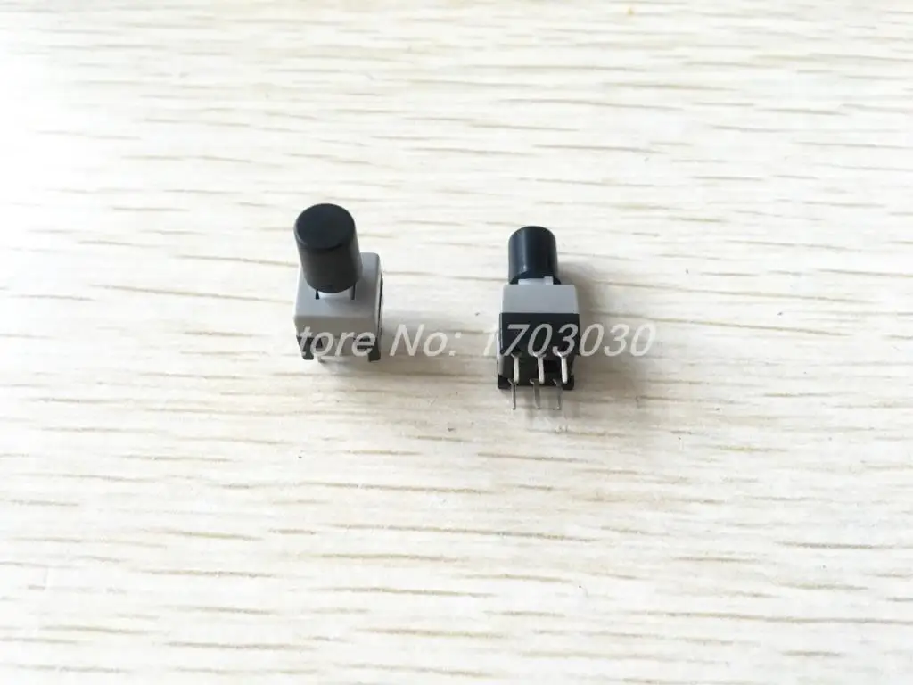 

10x Panel PCB Self Lock Tactile Push Button Switch 8.5 x 8.5mm 6 Pin DIP w Cap