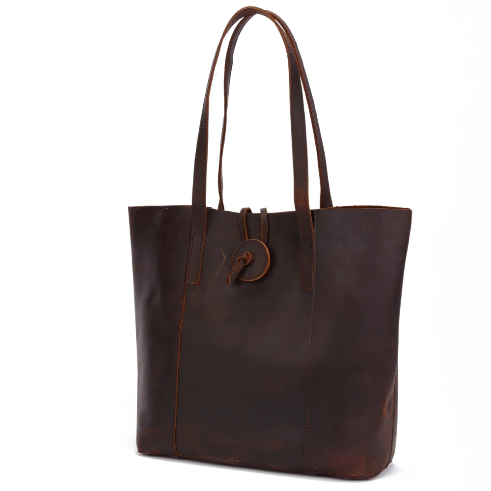 يدوية الصنع مجنون الحصان جلد طبيعي مركب الأعلى مقبض اليد يد الرجال و حقيبة كتف نسائية حقيبة ساع للجنسين حزمة