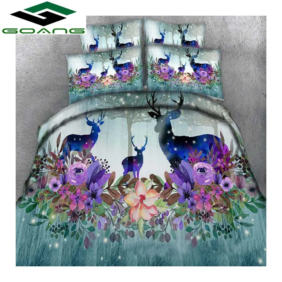 GOANG 3d постельное белье простыня пододеяльник наволочка цифровая печать пейзаж