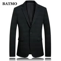 Batmo 2019 Новое поступление высокое качество повседневные клетчатый мужской пиджак, мужские повседневные Пиджаки, мужские куртки плюс-размер