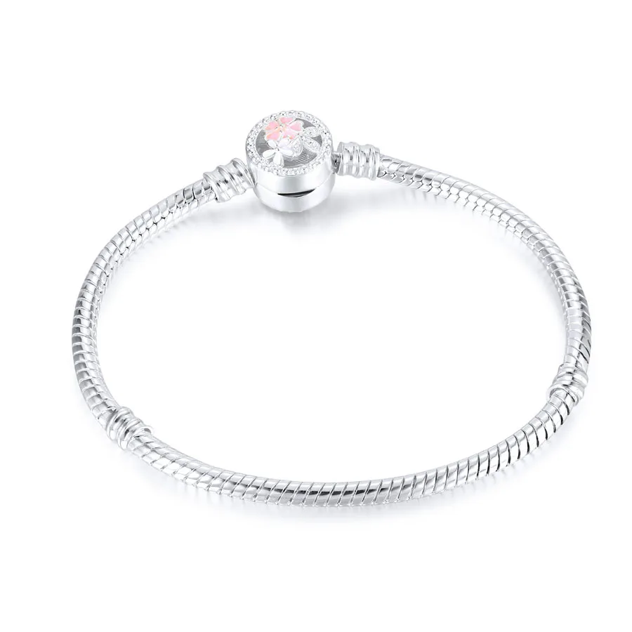 16-21 см Европейский Змеиный браслет-цепочка с круглым зажимом в форме сердца(не серебряный материал) F001