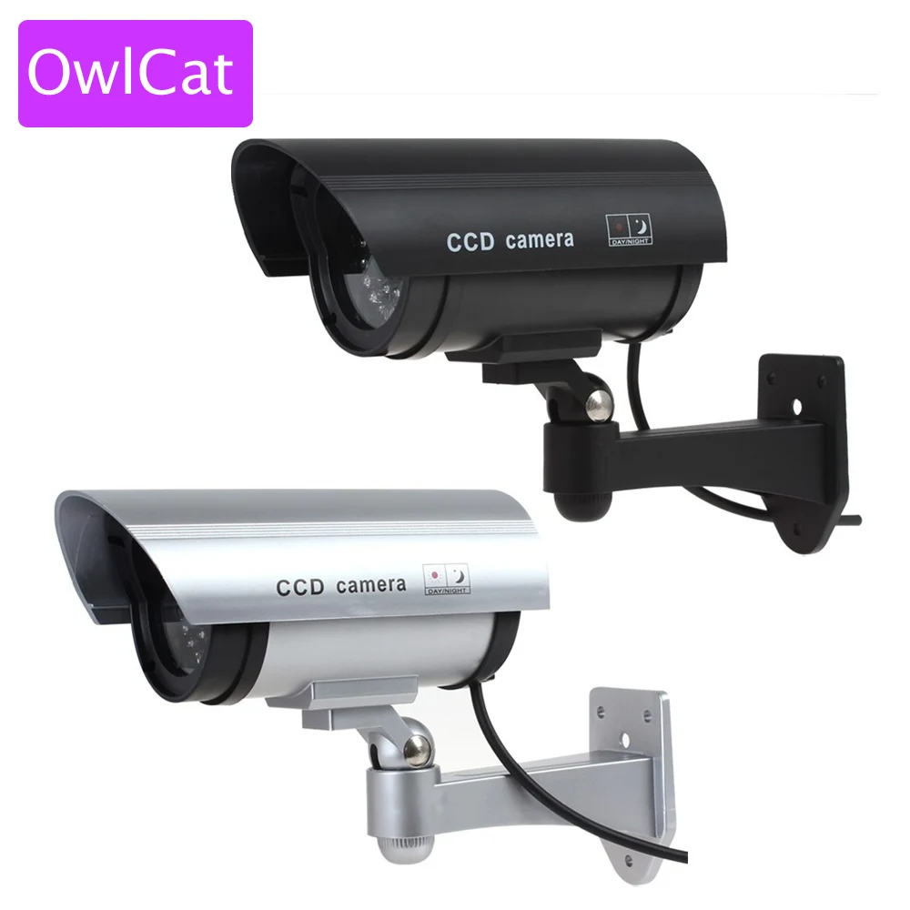 

Dummy Security Camera Fake Camera Bullet Emulational Camera Cctv Camera Waterproof Outdoor For Home Surveillance LED Flash