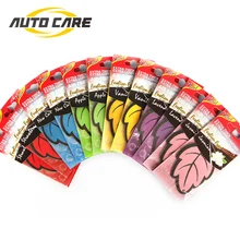 12 шт./лот, автомобильный освежитель воздуха с автоматическим блеском, ароматизатор ванили/ароматизатор в форме листа