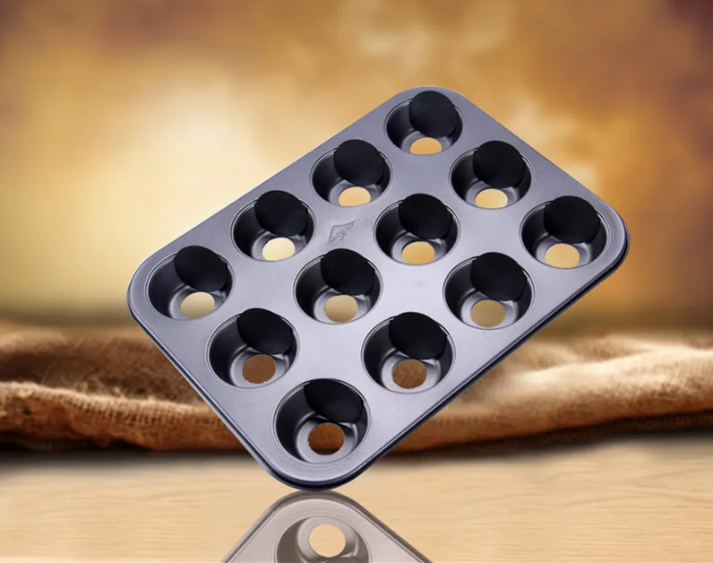 

Carbon steel cheesecake pan 12 cups/Mini muffin bake disc/tart bake Pan/coffee cake baking pan Bottom tray baking mold non-stick