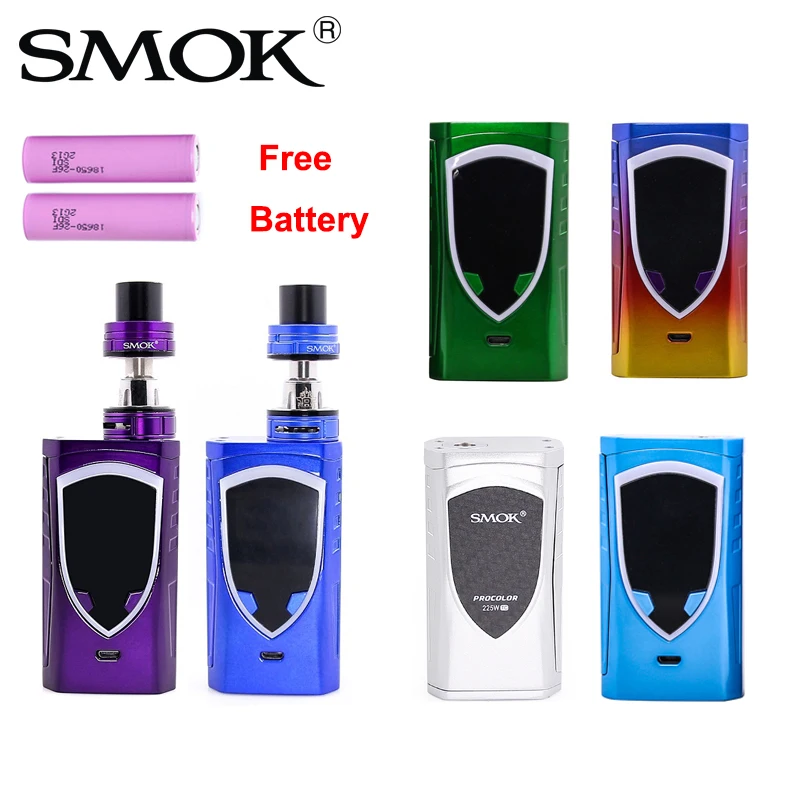 Оригинальный SMOK Procolor Mod 225W TC Box 510 thread Pro color mod подходит для TFV8 TFV12 Tank электронная