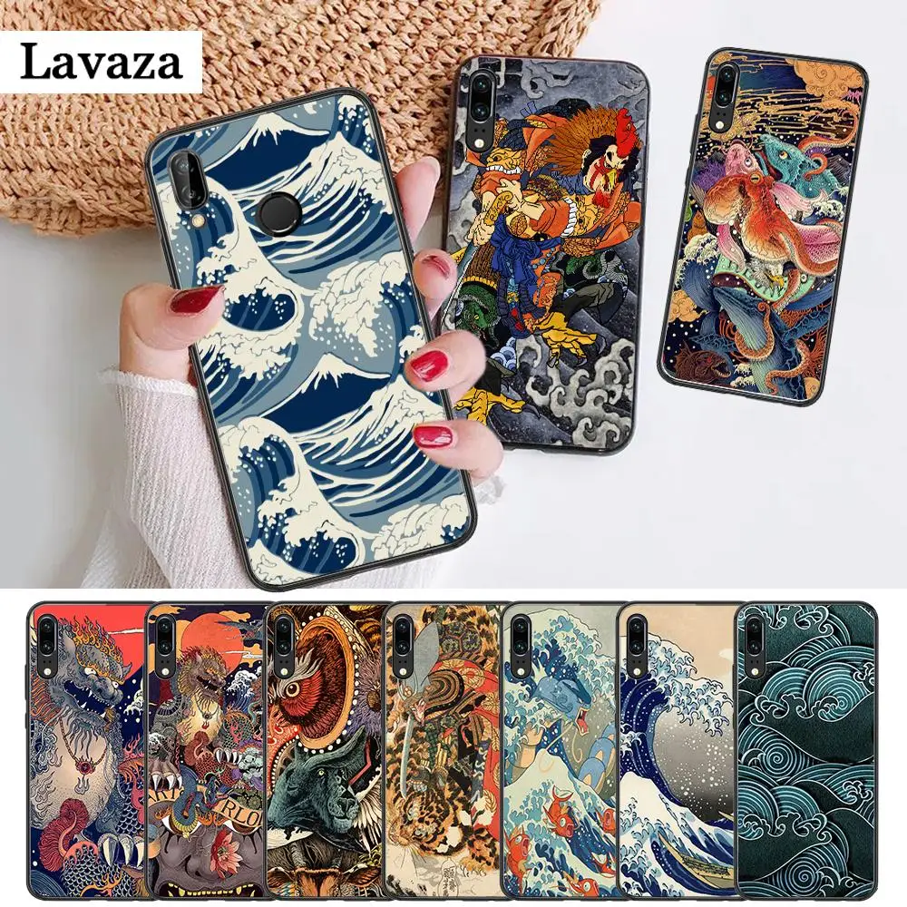 Lavaza японский стиль Art японский силикон чехол для Huawei P8 Lite P9 Mimi P10 P20 Pro P Smart