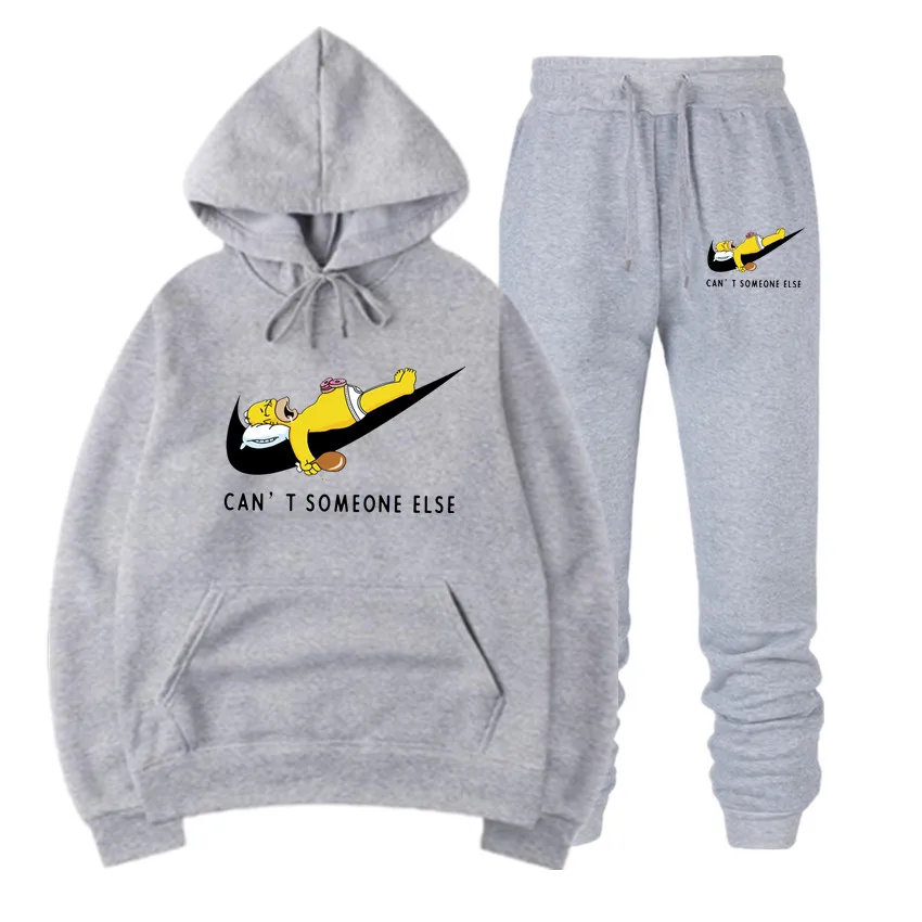 

Autumn winter Tracksuit Men Woman Casual Sportswear Suits Men's Two Piece Sets Pullover Hoodies+Pants Sweatsuit Slim Male XXXL
