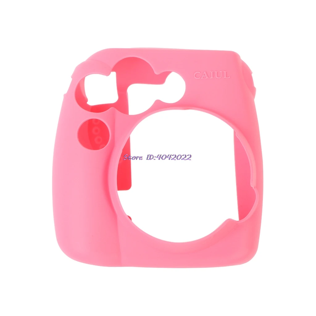 Мягкая силиконовая сумка для камеры, Желейный чехол, кожный чехол для Fujifilm Instax Mini 8/8+/9 - Цвет: Pink