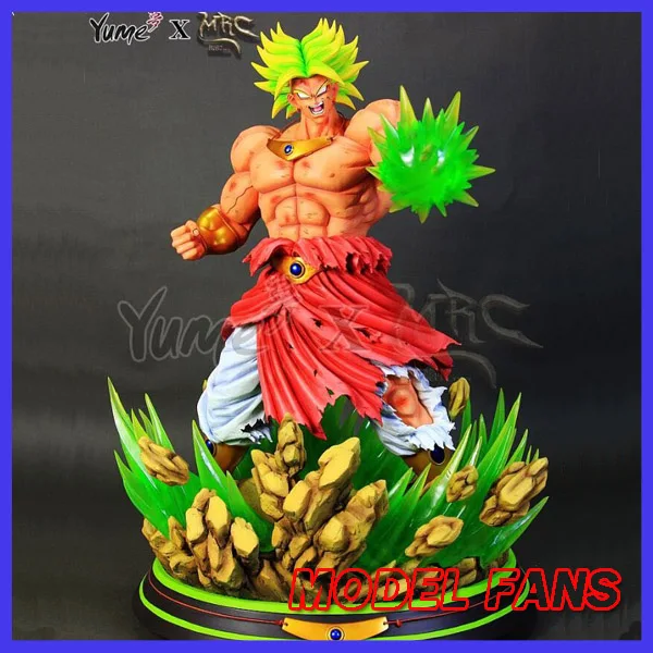 

MODEL FANS INSTOCK Dragon Ball Z MRC 58cm super saiyan Broli GK resin statue contain led light figure toy for Collection