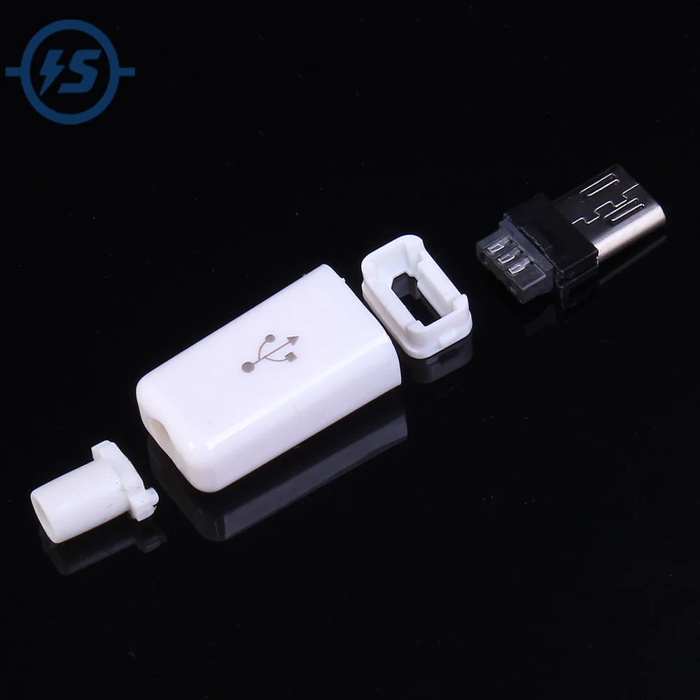 Buy 50pcs White Male 5P Micro USB Connector Adapter