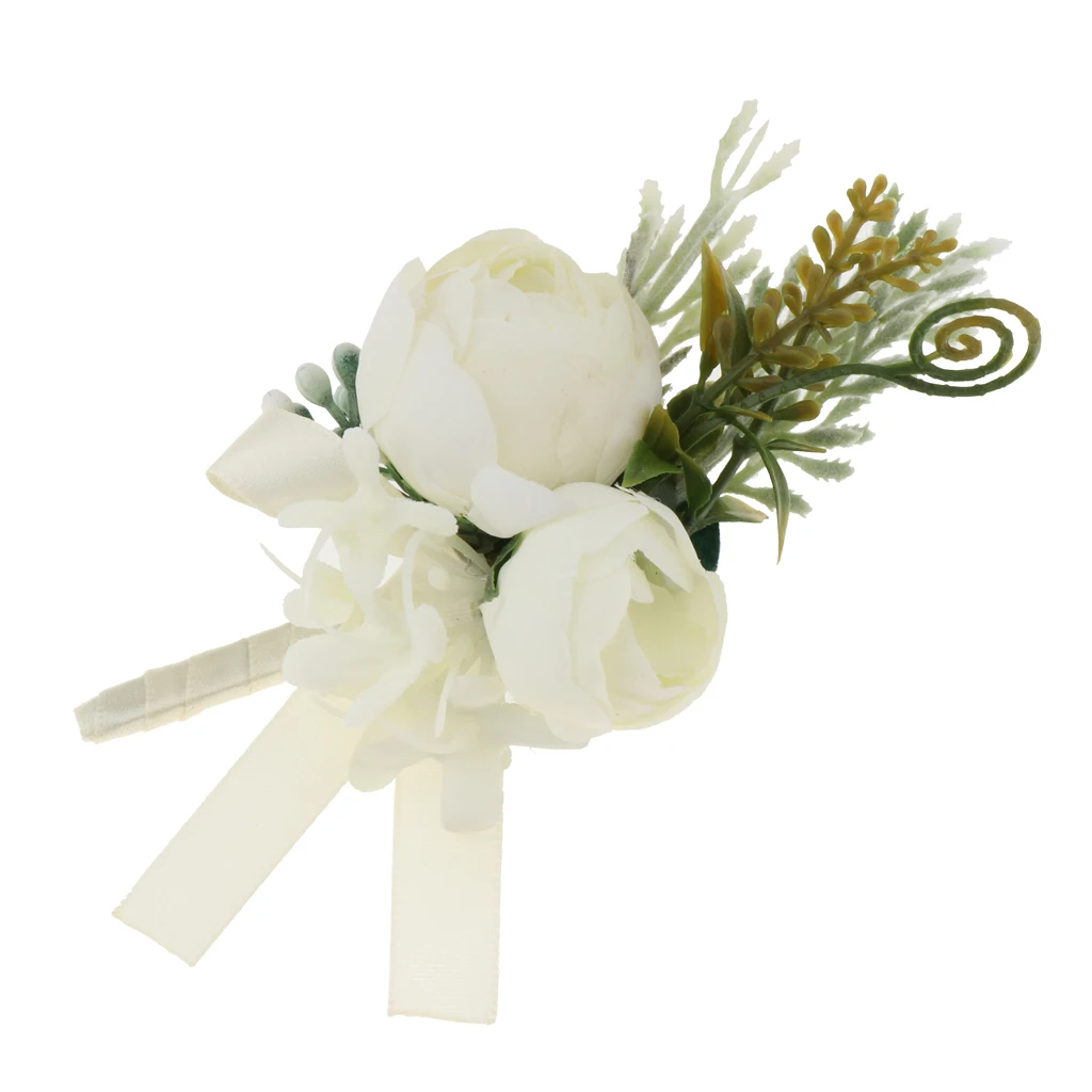 Bridal Bridesmaids Groom Boutonniere Man Buttonholes Wedding Flowers Party Decoration