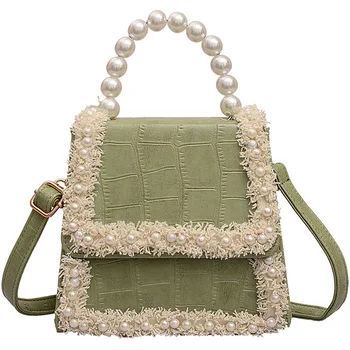 

Woman Handbag Sweet Fashion New Handbag Pearl Handbag Shoulder Messenger Bag