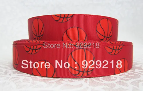 Wm 10 ярдов партия 7/8 дюймов 22 мм 1010014 баскетбольная печатная grosgrain лента | Дом и сад