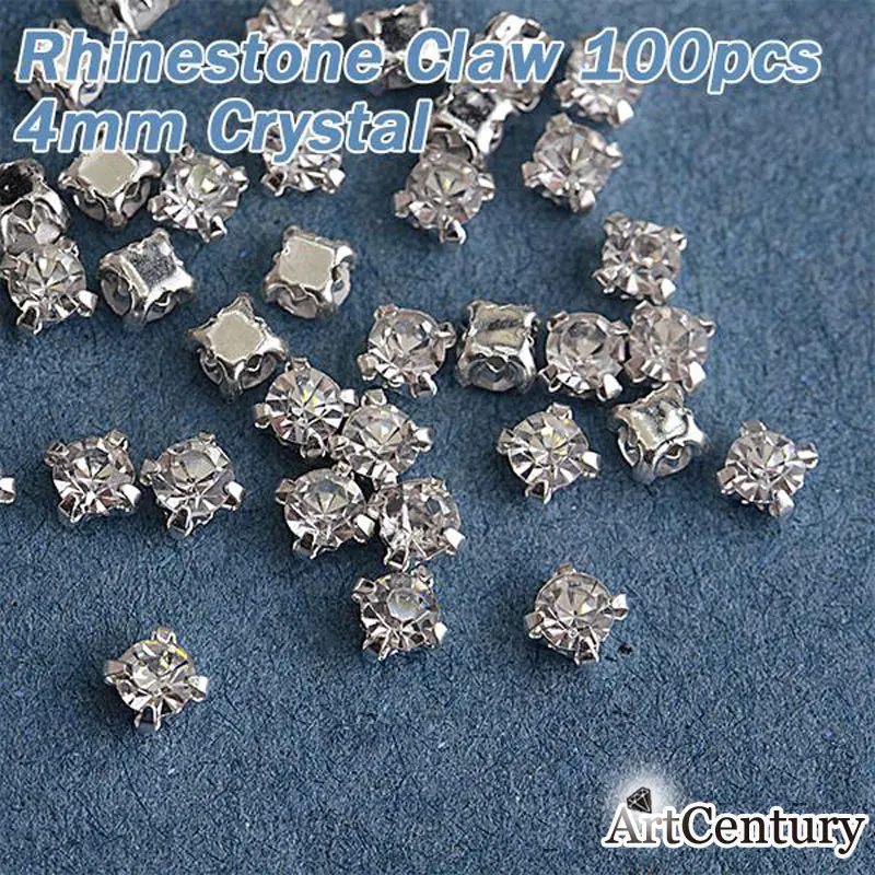 Glitter 100pcs Sew on Diamond Copper Clear Crystal Strass Flatback