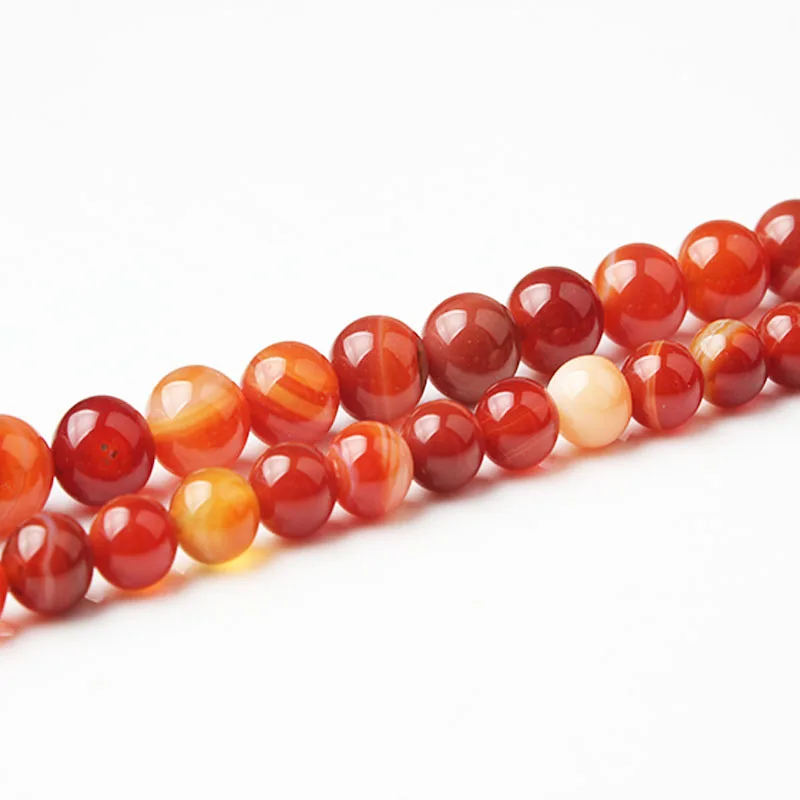 

LanLi Natural Wine red Veined agates stones Loose Beads 4/6/8/10/12mm Suitable for DIY female bracelet necklace accessories