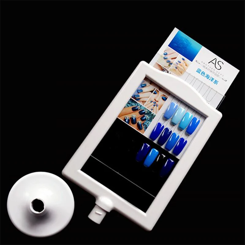 

Double-sided Nail Gel Polish Color Card Nail Display Full Color Rack Card Boards Practice False Nail Art Tips Display Card Board