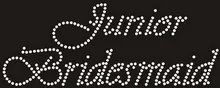 Free shipping (2pc/lt) Junior bridesmaid rhinestones motif designs iron on transfer hot fix rhinestone applique for bridal dress