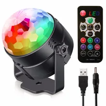 LED Stage Light USB Rechargeable Crystal Magic Ball Mini RGB Stage Lighting Effect Lamp Party Disco Club DJ Lumiere US/EU Plug led purple stage lighting effect uv lamp light uk eu us au plug for disco ktv club bar party indoor holiday decoration lighting