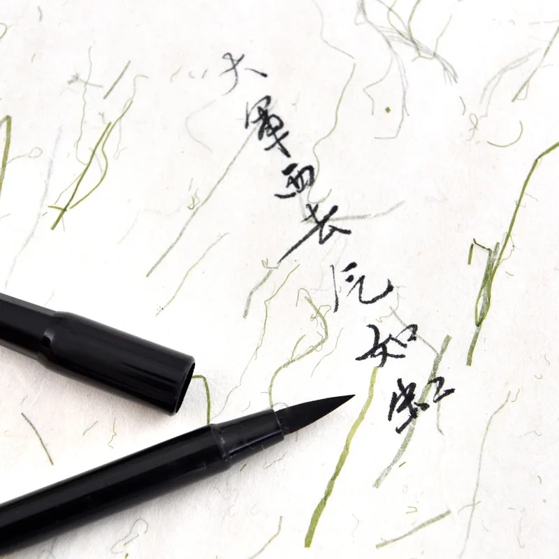 Новая мягкая кисть Fineliner каллиграфия двойной маркер черные чернила для эскиза