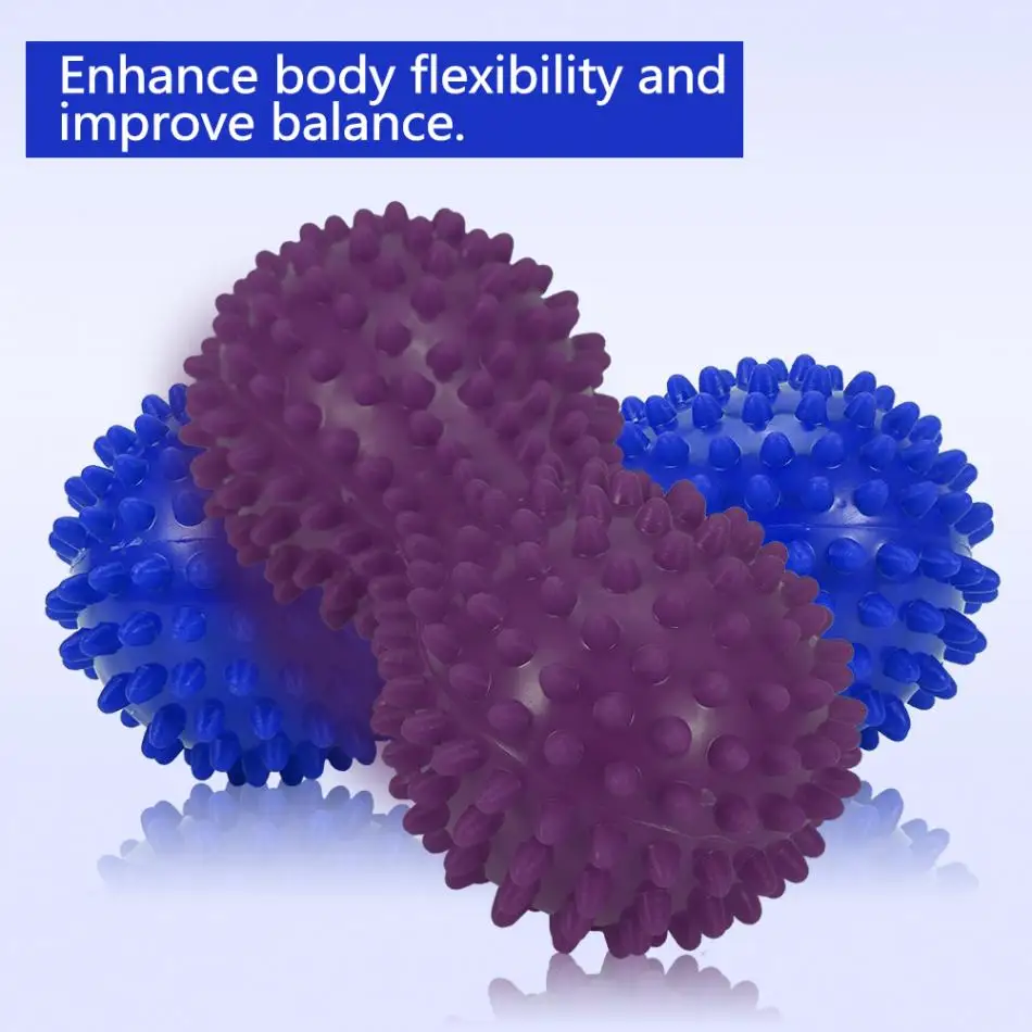 ПВХ триггер точка терапия массажные мячи фитнес-упражнения арахисовый мяч боль в спине мышцы снятие стресса ролики для йоги массажер для тела