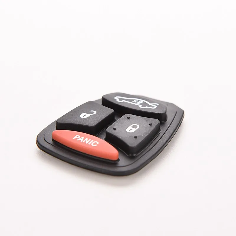 Для Jeep Оболочки автомобиля Интимные аксессуары 1 шт. черный 4 кнопки дистанционного Ключи FOB ЗАМЕНА резиновая прокладка ремонт Chrysler dodge