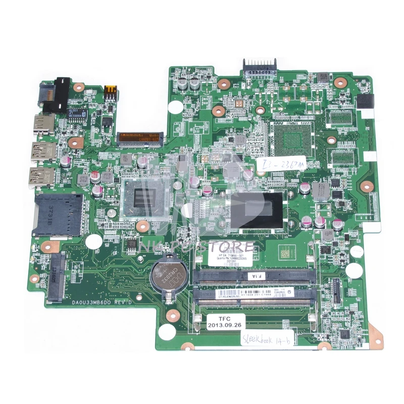 NOKOTION 714618 001 715866 материнская плата для HP Sleekbook 14 B B060 ноутбука DA0U33MB6D0 I3 2367M CPU DDR3|main