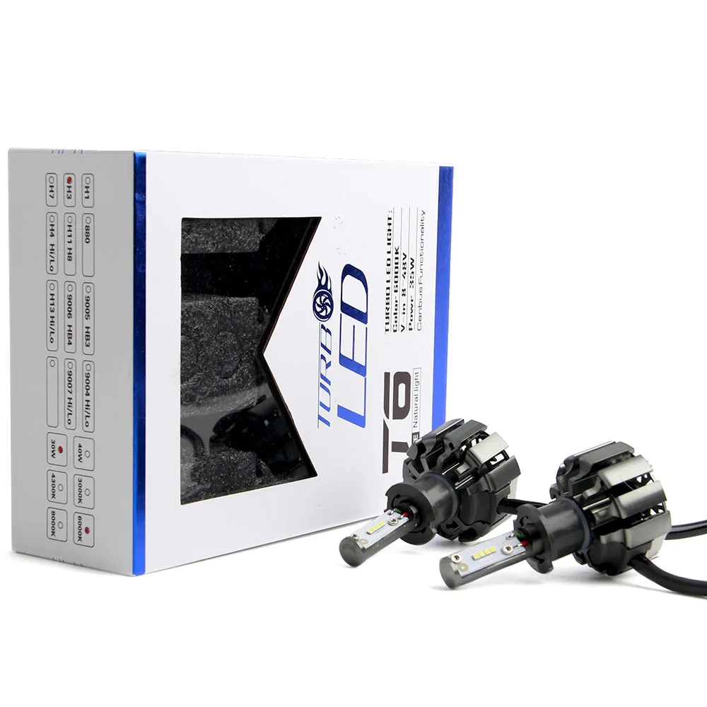 

2PCS T6 8 Chip H3 LED Car Auto LED Headlight Bulb 7000lm Bulb Fog Light 6500K DC 12V