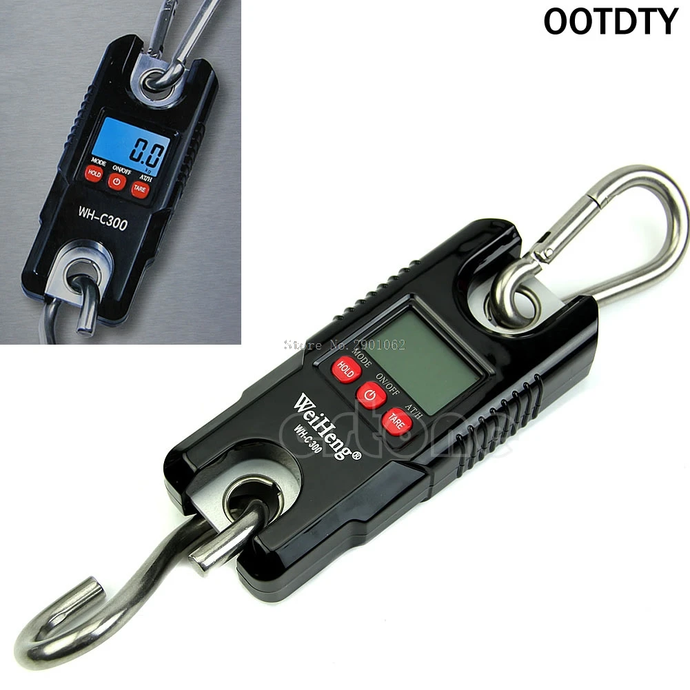 

Mini 300Kg/100g Electronic Digital Hanging Scale Crane Weight Scale Heavy Duty -B119
