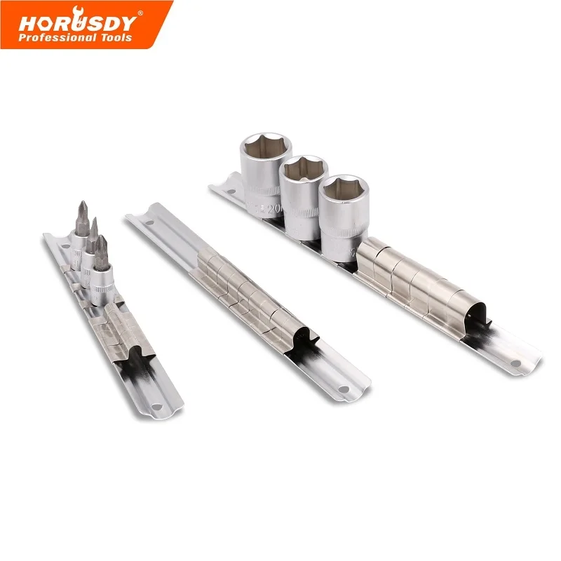 

HORUSDY 1/4" 3/8" 1/2" Socket Sliding Rail,Socket Storage Tool 3Pcs/Set
