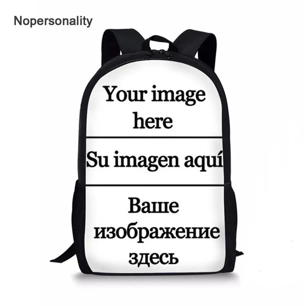 

Custom Your Name Image DIY Backpack for School Boys Girls Cool Primary Children Kids Bagpack Unique Cartoon Bookbag Rucksack