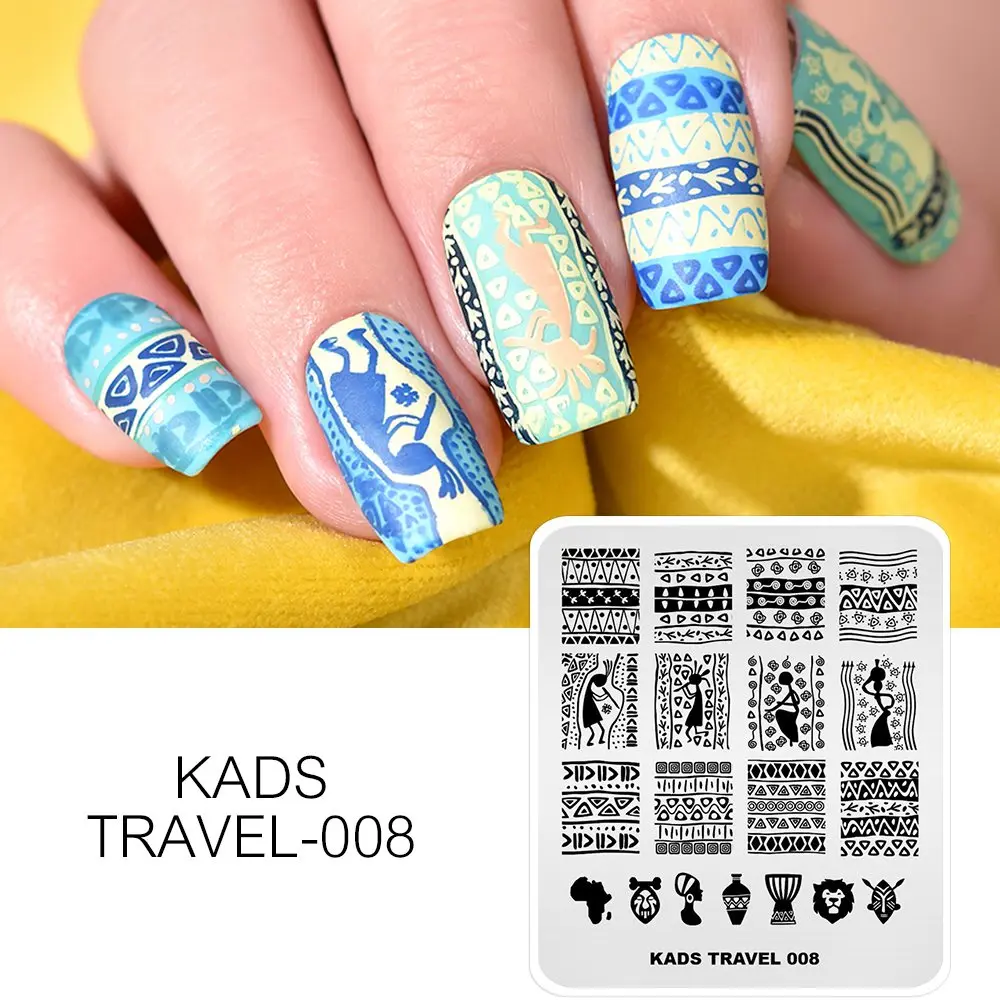 

Rolabling New Arrival Nail Stamping Plate Flower Stripe Image Nail Art Stamping plate Stencil Plate Nail Stamp Nail Polish Print
