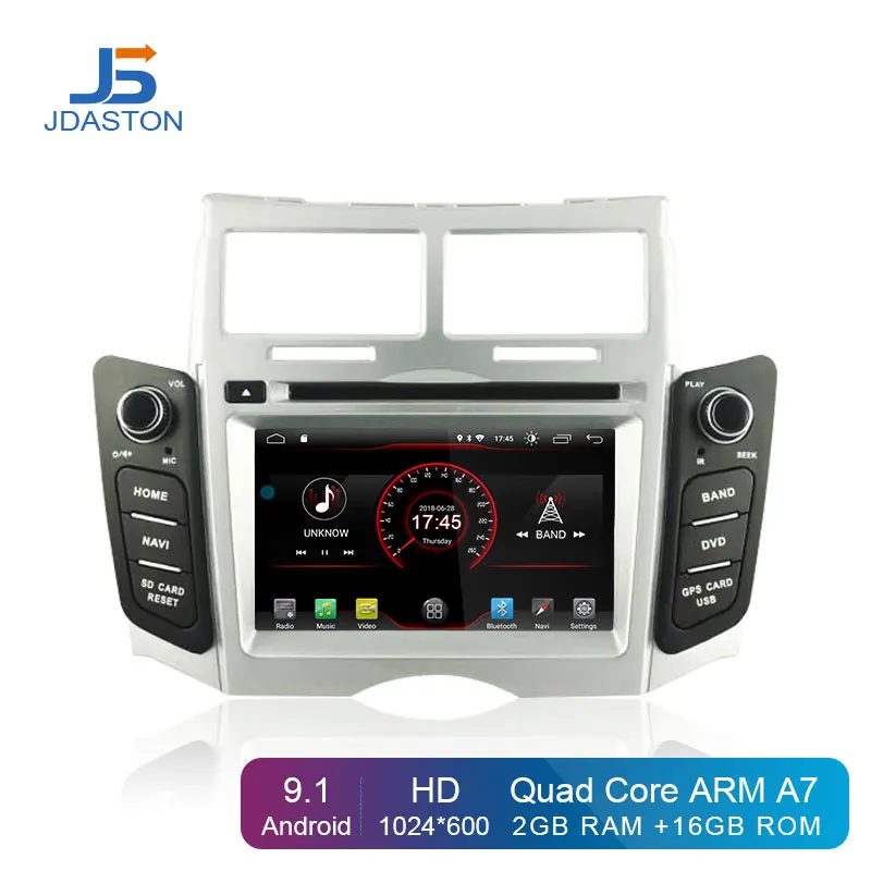 

JDASTON Android 9.1 Car DVD Player For Toyota Yaris 2005-2011 GPS Navigation 2 Din Car Radio Stereo Multimedia WIFI Autoaudio SD