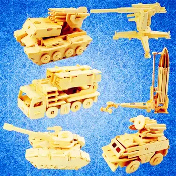 

3D Wood Puzzles Vehicle & Animal Toy Children & Adults Puzzles Wooden Toys Learning Education Environmental Assemble Toy Games