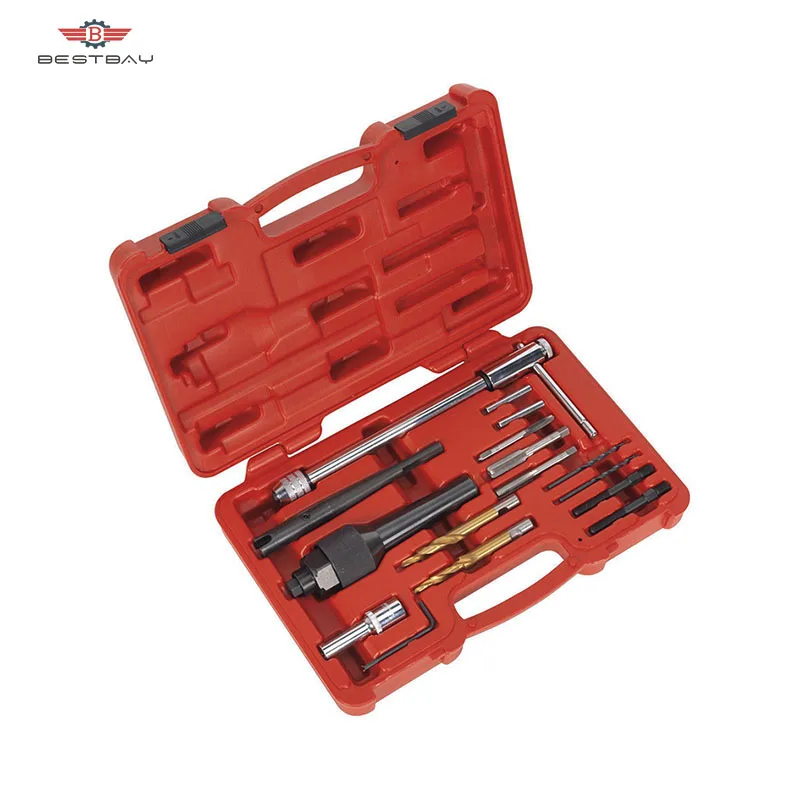 16pcs 8/10mm Glow Plug Removal Remover Damage Extractor Tool Kit on