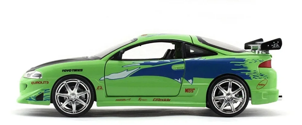 Jada 1:24 Brian's Mitsubishi Eclipse литая под давлением модель автомобиля новая в коробке