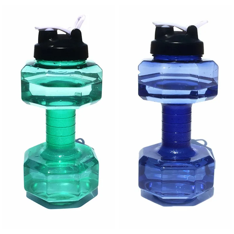 

2.5L Novelty Water Bottle Dumbbells Shaped Water Bottle Gym Outdoor Sports Fitness Kettle For Camping Hiking Cycling New