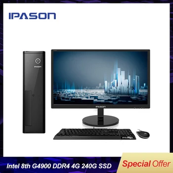 

Intel Desktop PC IPASON Cheapest Core G4900 Fanless Mini PC Windows10 Barebone Computer DDR4 4G 240G SSD HTPS WiFi HDMI VGA