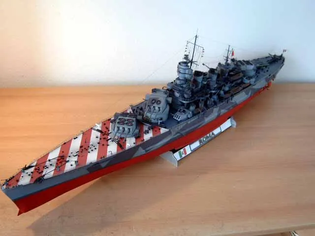 Italy Rome battleship 3D Paper Model Kit