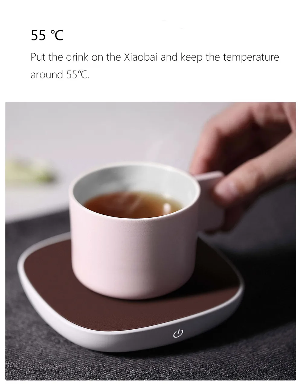 Sanjie нагревающая подставка Электрический поднос кофе чай напиток теплые подставки нагреватель 55℃ термостат изоляция базовый Коврик