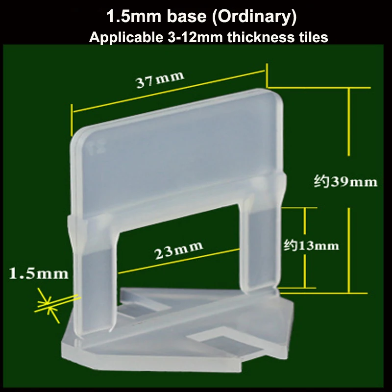 100 шт. экологически чистый Новый мм Материал 1,5 мм плитки выравнивания зажимы/База применяются к 3-мм 12 мм толщина плитки