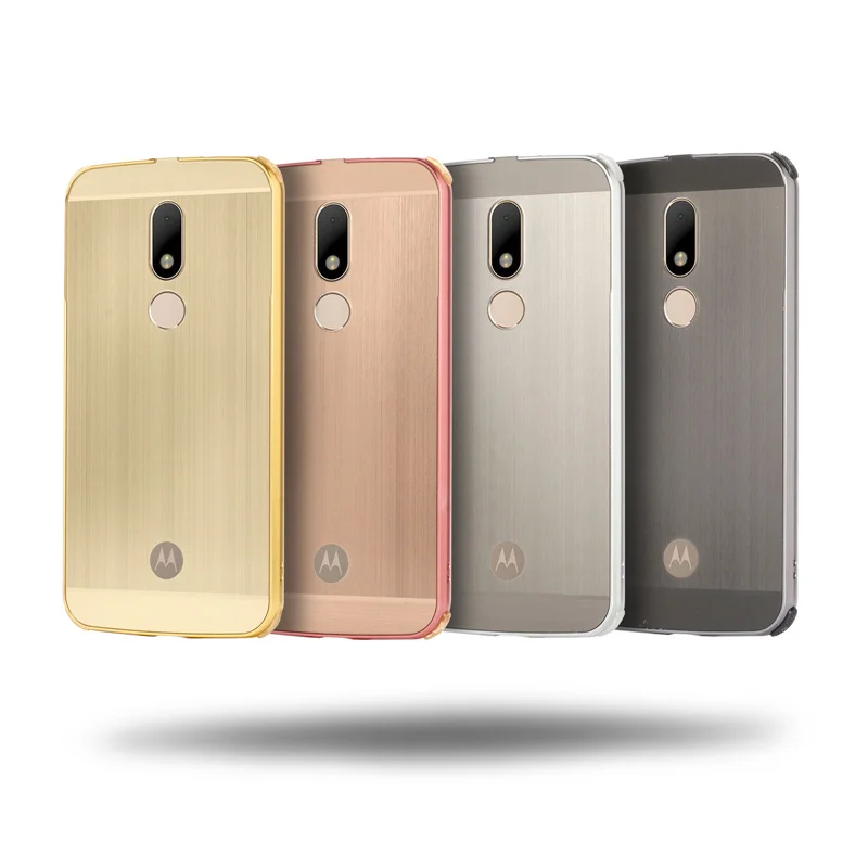 

For MOTO M Case Brushed mirror Back Cover Case for MOTO M Plating Aluminum Metal Frame for Motorola MOTO M XT1662 Case 5.5''