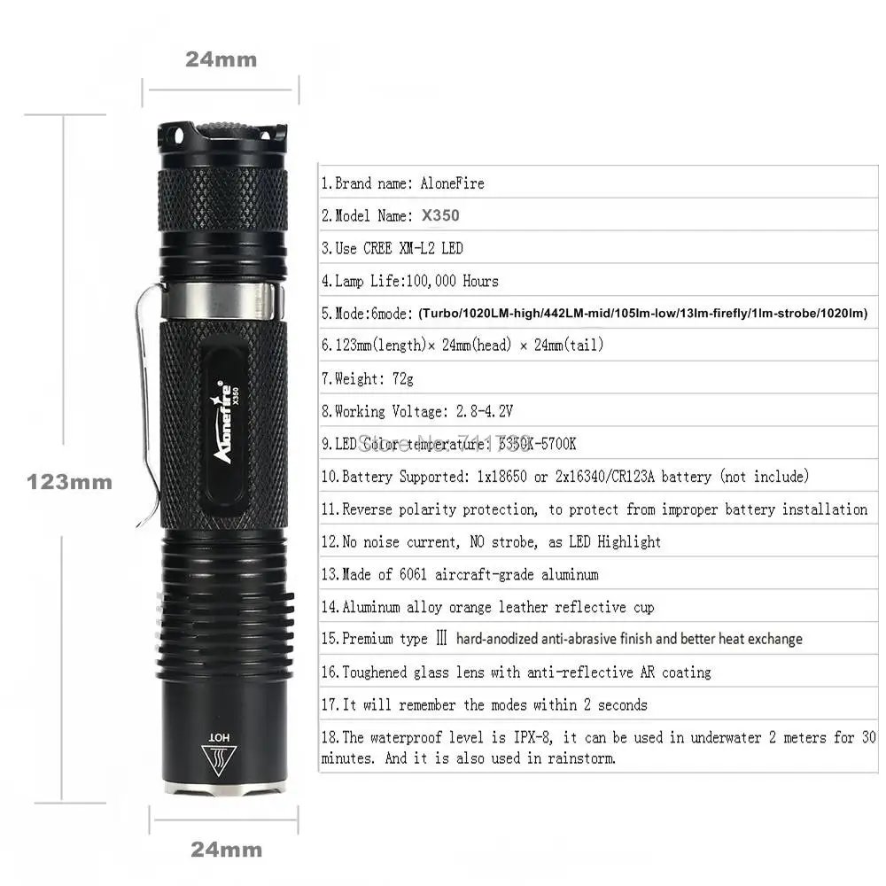 X350 led flashlight (20)