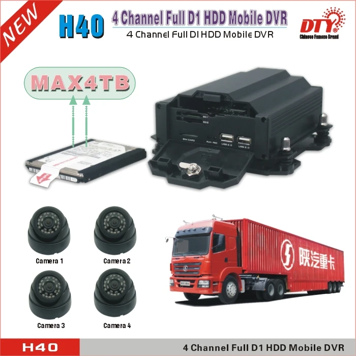 H40 базовый дизайн H.264 xmeye Облако Технология мобильный видеорегистратор DVR с