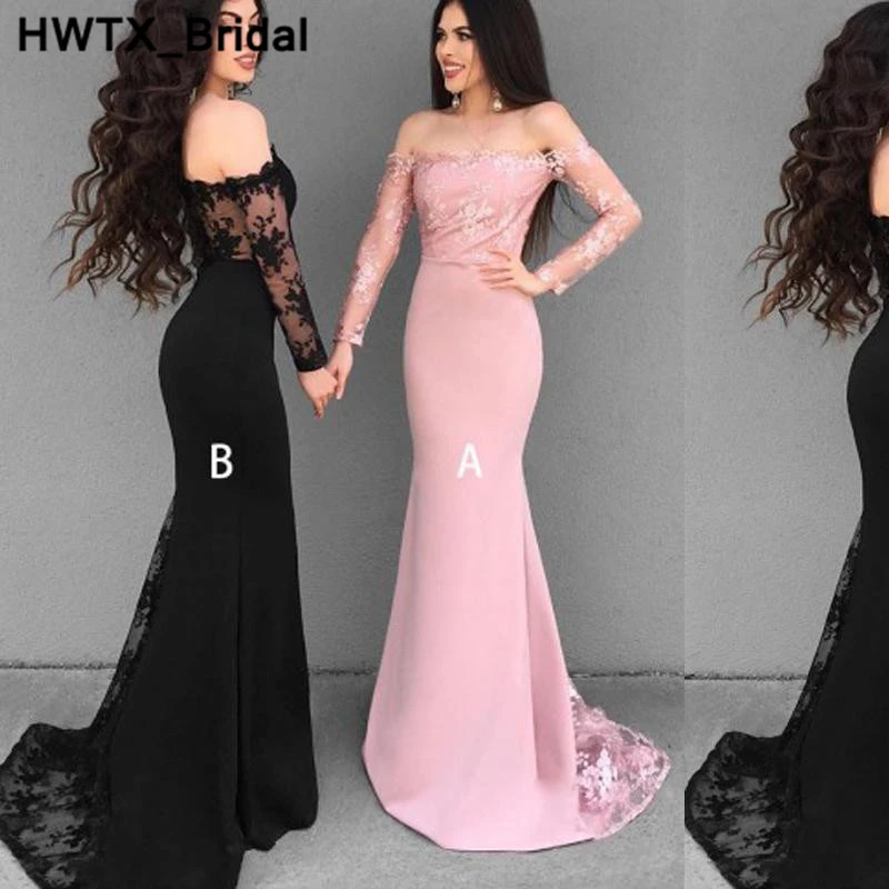 black lace bridesmaids dresses