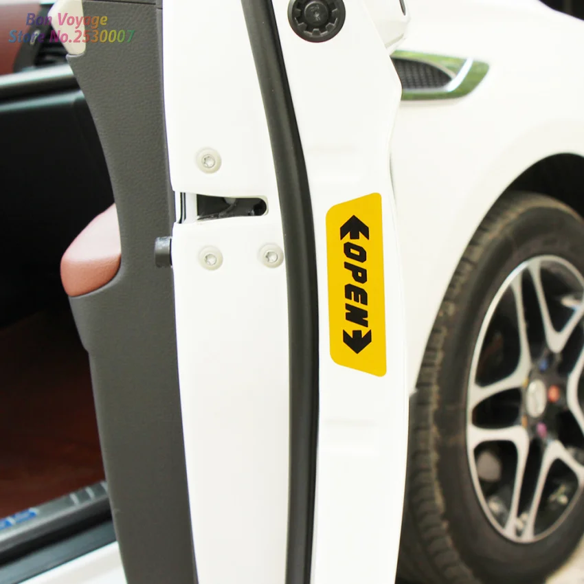 4pcs set Car Styling Door Open Warning Stickers For Mazda 2 3 5 6 CX 3 