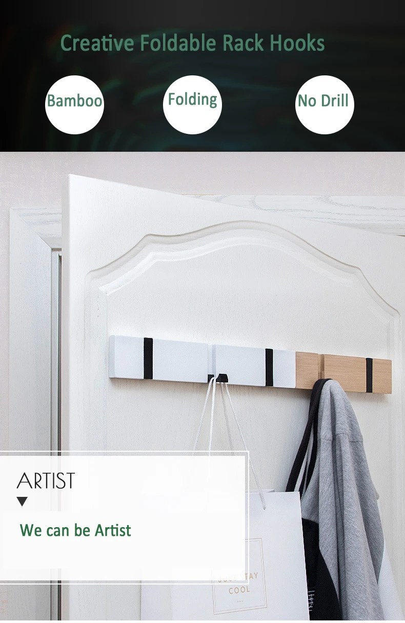 Nordic Мода Home Decor Nailless пальто со складками крюк для спальни, прихожей на дверь для шляп вешалка для одежды Кухня Туалет стены Brack молния