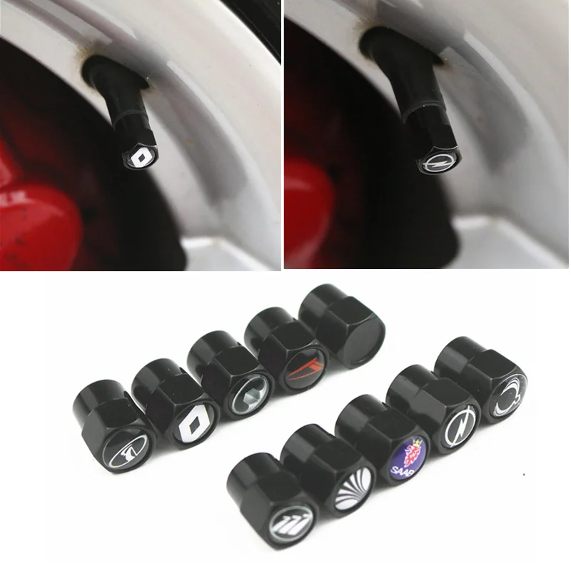 

4pcs style Metal Wheel Tire Valve Caps Case For Vw Hyundai Toyota Nissan Audi Skoda Renault Opel Lada Chevrolet Car Accessories