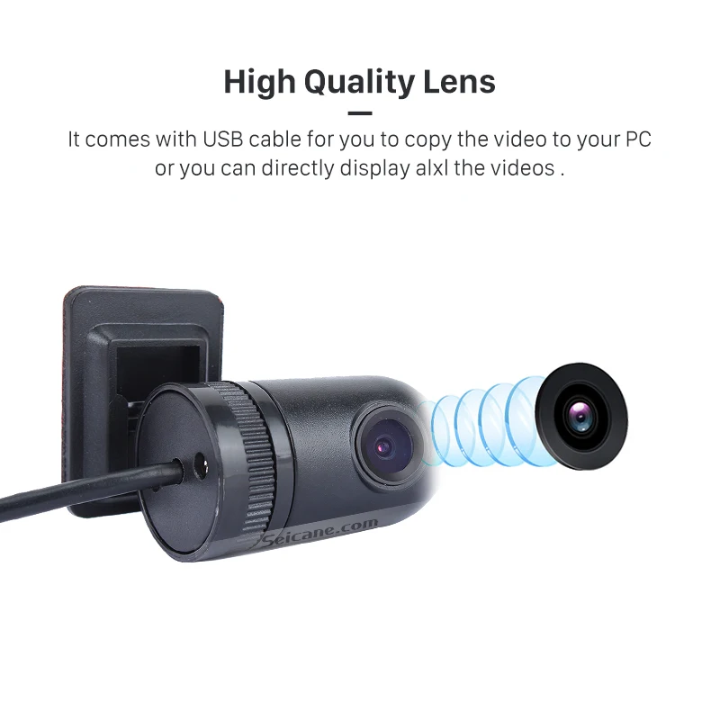 Seicane Универсальная автомобильная камера 140 градусов широкоугольный 720P USB HD DVR
