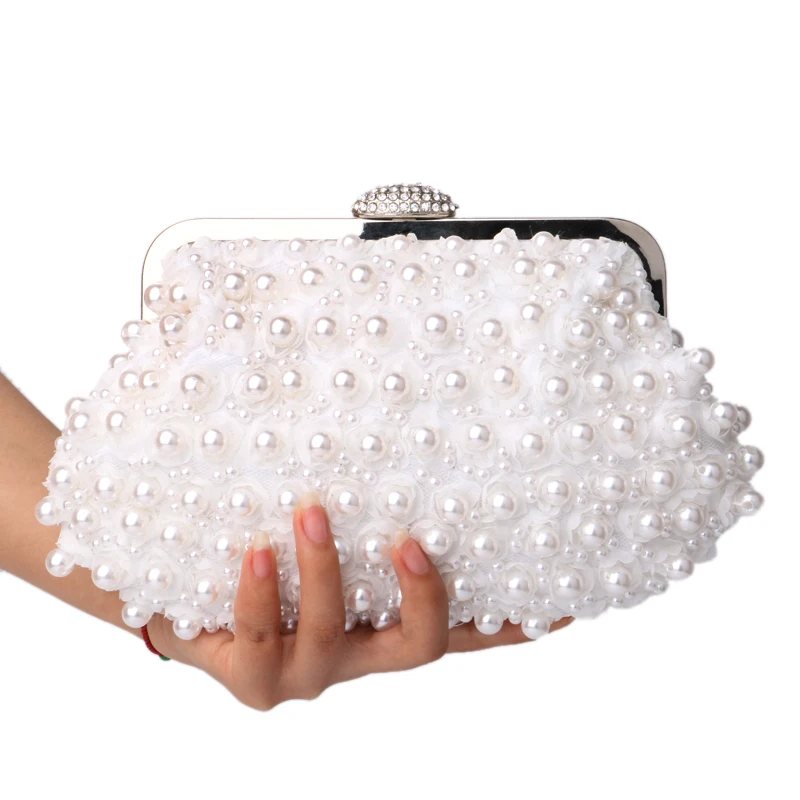 Buy Clutch women bags beaded evening bags pearl